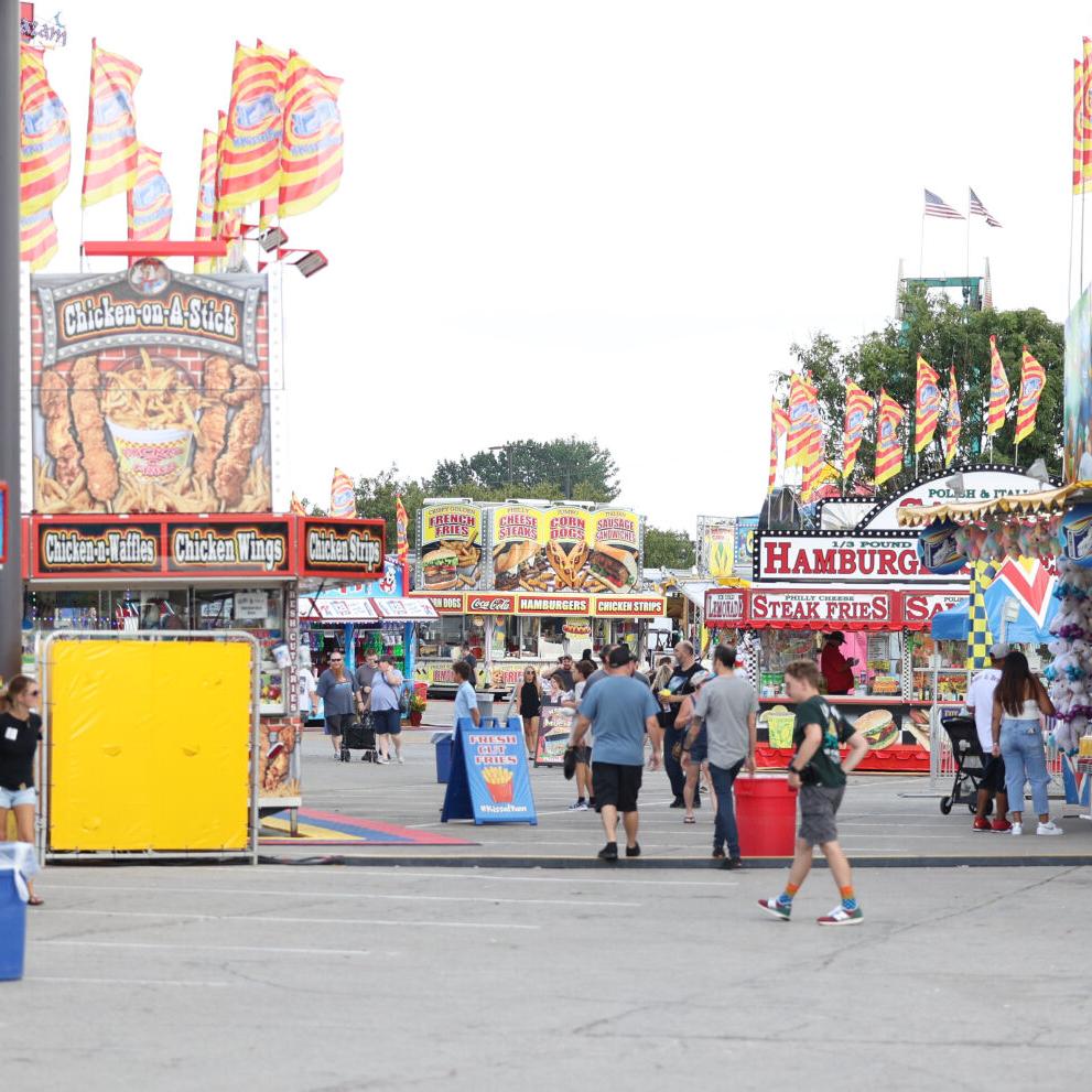 The Midway at the Kentucky State Fair on Aug. 22, 2022